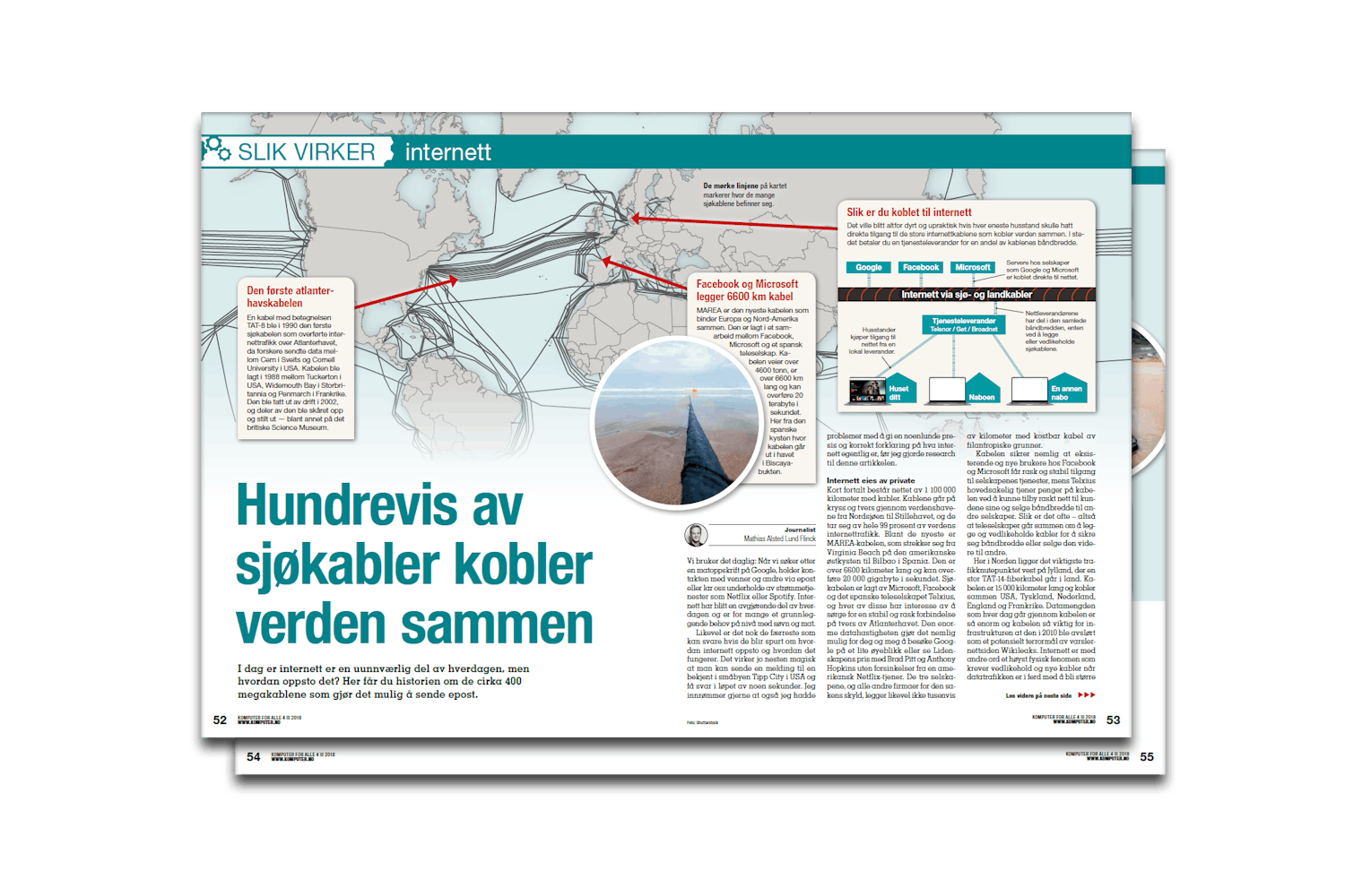 Hundrevis av sjøkabler kobler verden sammen